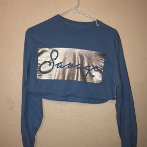 i am selling a light blue/purple cropped sweater
